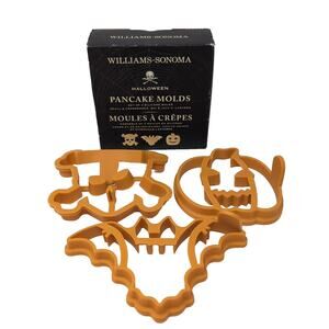 Williams Sonoma Halloween Pancake Silicone Molds Skull Bat Pumpkin Dishwasher